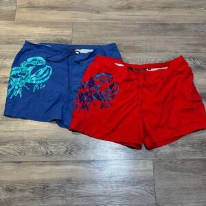 VTG 2 Polo Ralph Lauren Lobster swim trunks mesh brief liner 4” men’s size 38